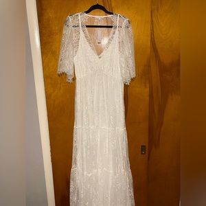 Baltic born flutter sleeve dress